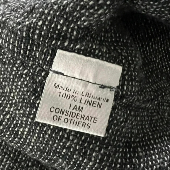 FLAX Women's Black and White Weave Sleeveless Duster/Long Vest SMALL - Picture 8 of 8